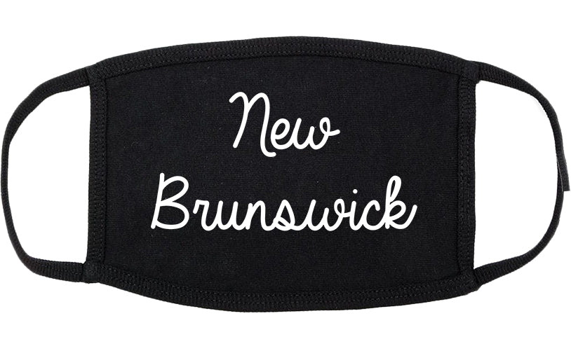 New Brunswick New Jersey NJ Script Cotton Face Mask Black