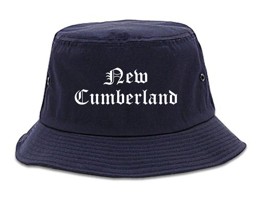 New Cumberland Pennsylvania PA Old English Mens Bucket Hat Navy Blue