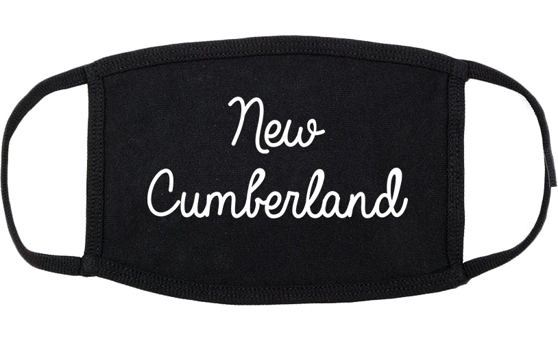 New Cumberland Pennsylvania PA Script Cotton Face Mask Black
