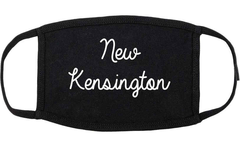 New Kensington Pennsylvania PA Script Cotton Face Mask Black