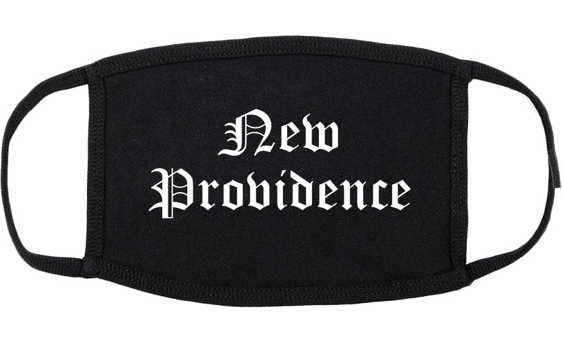 New Providence New Jersey NJ Old English Cotton Face Mask Black
