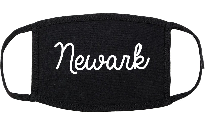 Newark New Jersey NJ Script Cotton Face Mask Black