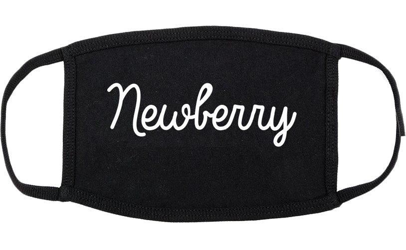Newberry South Carolina SC Script Cotton Face Mask Black