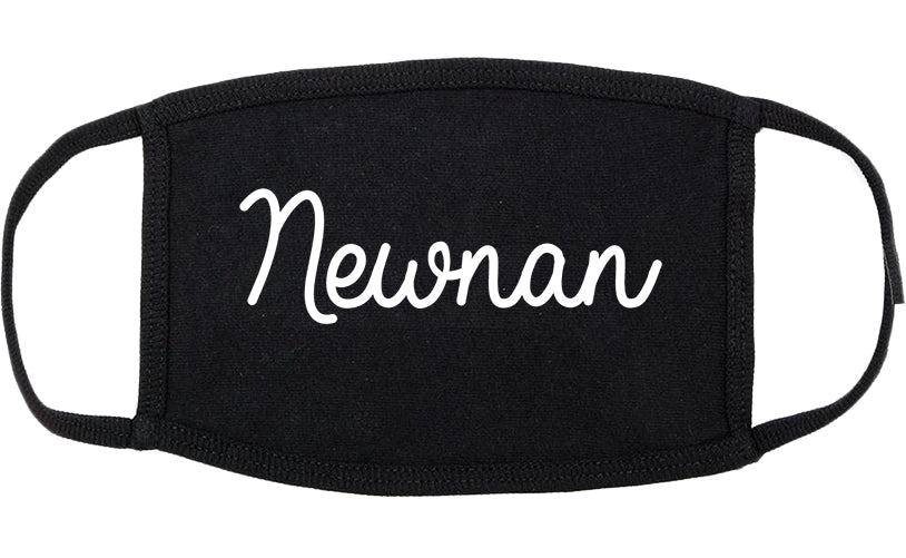 Newnan Georgia GA Script Cotton Face Mask Black