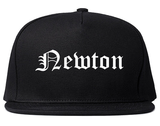 Newton Iowa IA Old English Mens Snapback Hat Black