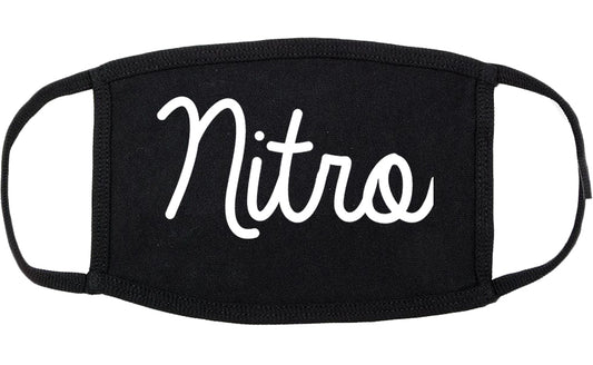 Nitro West Virginia WV Script Cotton Face Mask Black