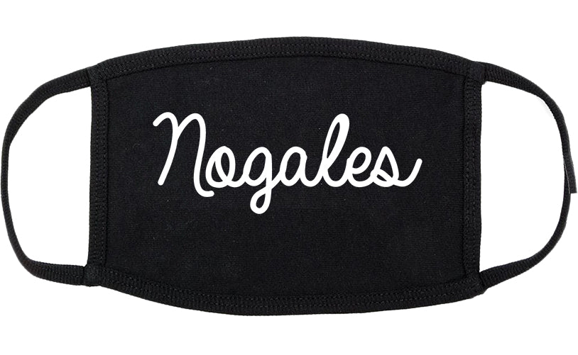 Nogales Arizona AZ Script Cotton Face Mask Black