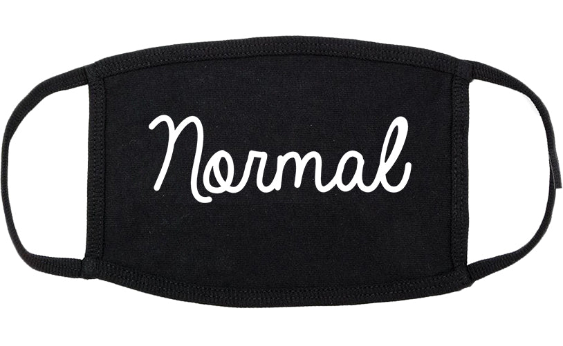 Normal Illinois IL Script Cotton Face Mask Black