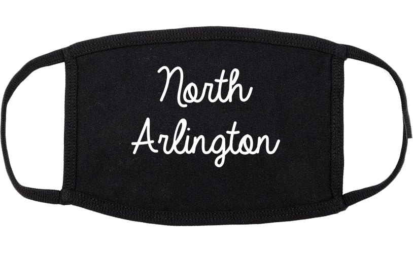 North Arlington New Jersey NJ Script Cotton Face Mask Black