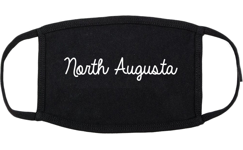 North Augusta South Carolina SC Script Cotton Face Mask Black