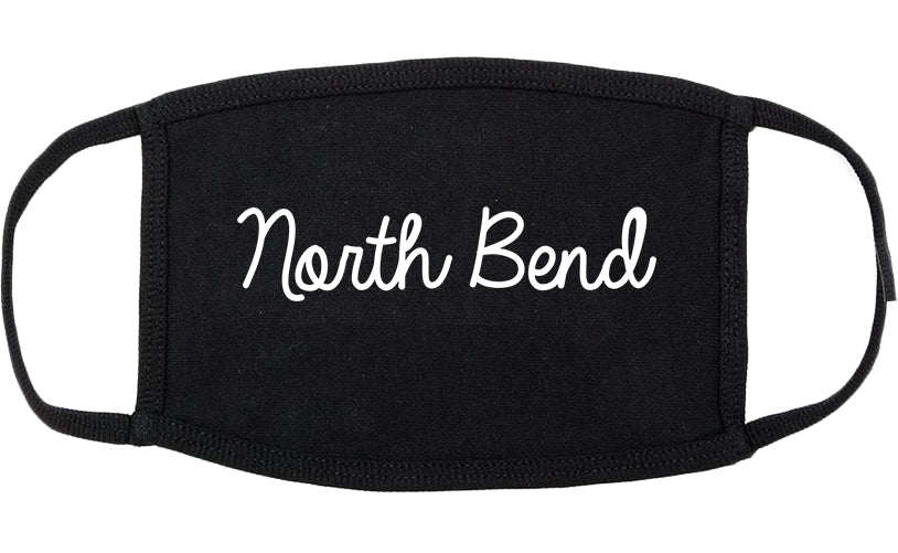 North Bend Washington WA Script Cotton Face Mask Black