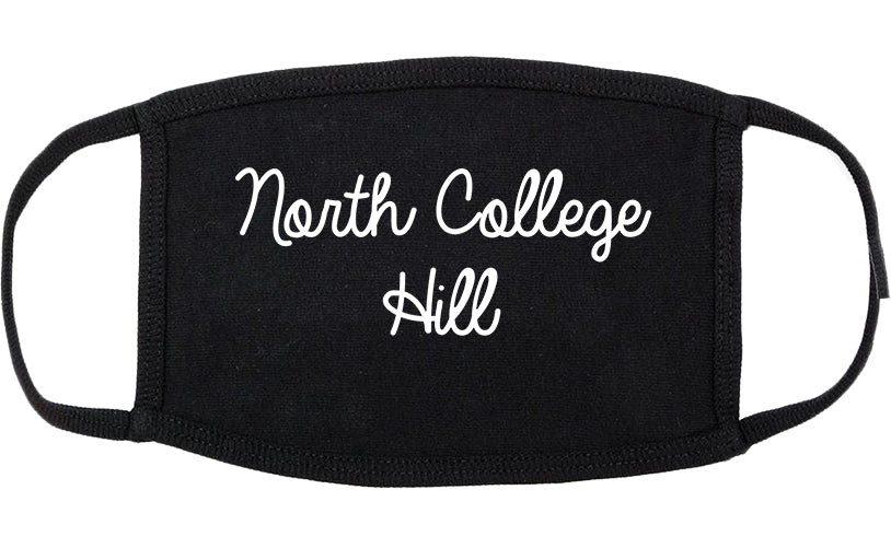 North College Hill Ohio OH Script Cotton Face Mask Black
