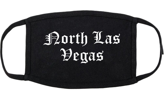 North Las Vegas Nevada NV Old English Cotton Face Mask Black