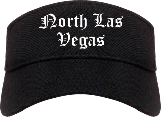 North Las Vegas Nevada NV Old English Mens Visor Cap Hat Black