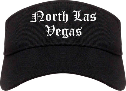 North Las Vegas Nevada NV Old English Mens Visor Cap Hat Black