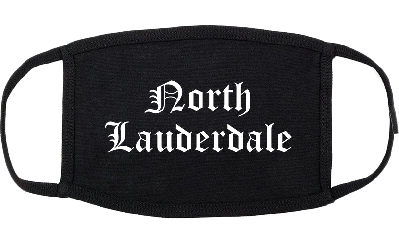 North Lauderdale Florida FL Old English Cotton Face Mask Black
