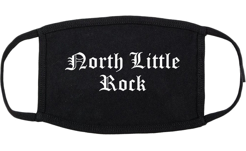 North Little Rock Arkansas AR Old English Cotton Face Mask Black