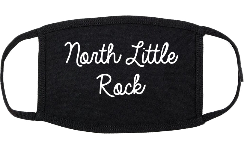 North Little Rock Arkansas AR Script Cotton Face Mask Black