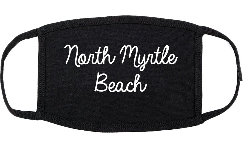 North Myrtle Beach South Carolina SC Script Cotton Face Mask Black
