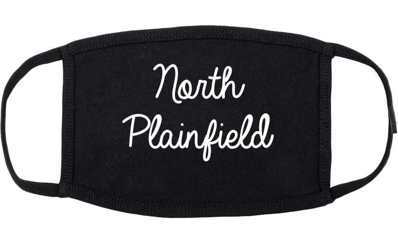 North Plainfield New Jersey NJ Script Cotton Face Mask Black