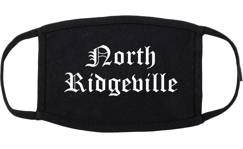 North Ridgeville Ohio OH Old English Cotton Face Mask Black