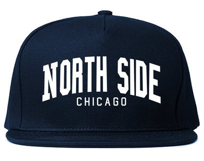 North Side Chicago Arch Mens Snapback Hat Navy Blue