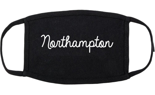 Northampton Massachusetts MA Script Cotton Face Mask Black