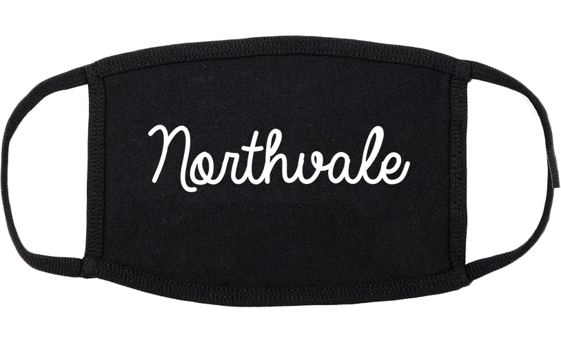 Northvale New Jersey NJ Script Cotton Face Mask Black
