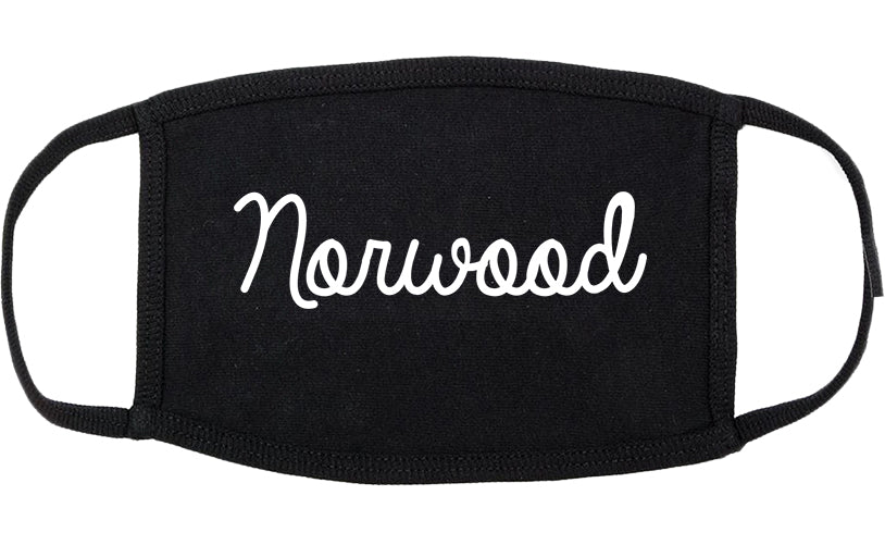 Norwood New Jersey NJ Script Cotton Face Mask Black