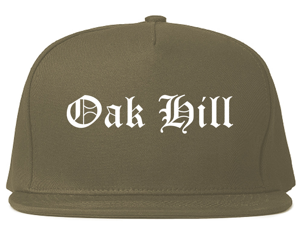 Oak Hill West Virginia WV Old English Mens Snapback Hat Grey