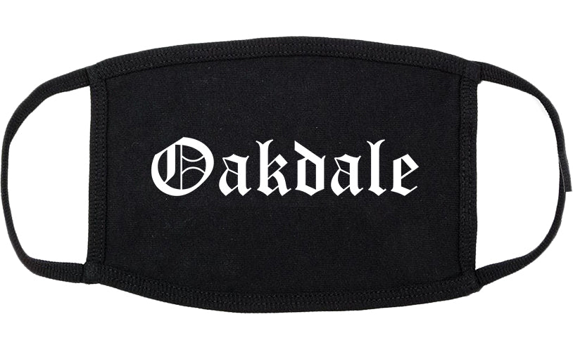 Oakdale Louisiana LA Old English Cotton Face Mask Black