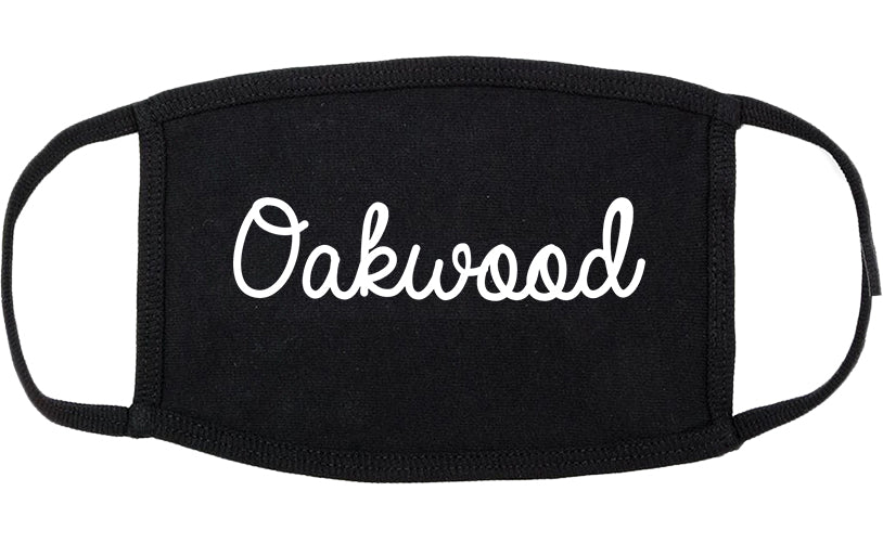Oakwood Ohio OH Script Cotton Face Mask Black