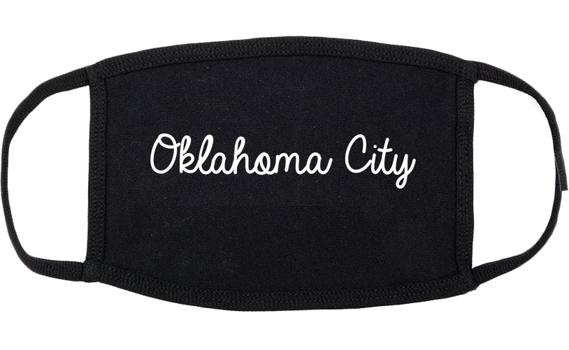 Oklahoma City Oklahoma OK Script Cotton Face Mask Black
