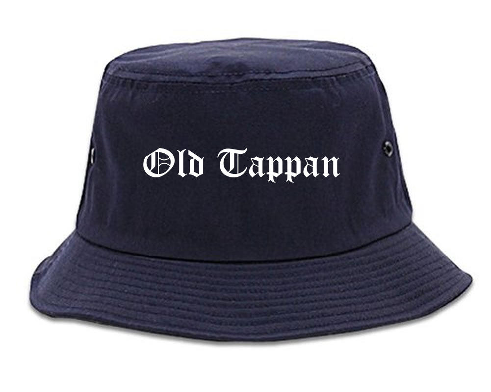 Old Tappan New Jersey NJ Old English Mens Bucket Hat Navy Blue