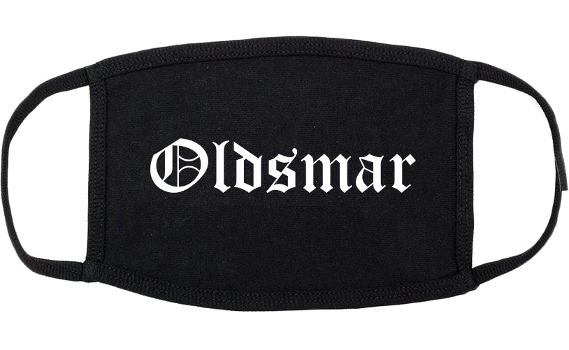 Oldsmar Florida FL Old English Cotton Face Mask Black