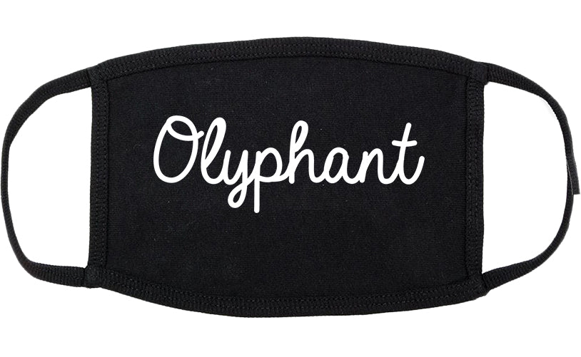 Olyphant Pennsylvania PA Script Cotton Face Mask Black