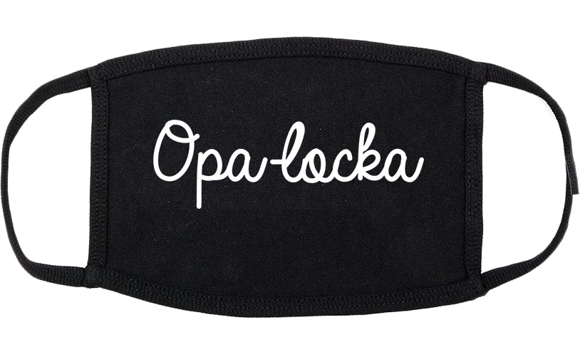 Opa locka Florida FL Script Cotton Face Mask Black
