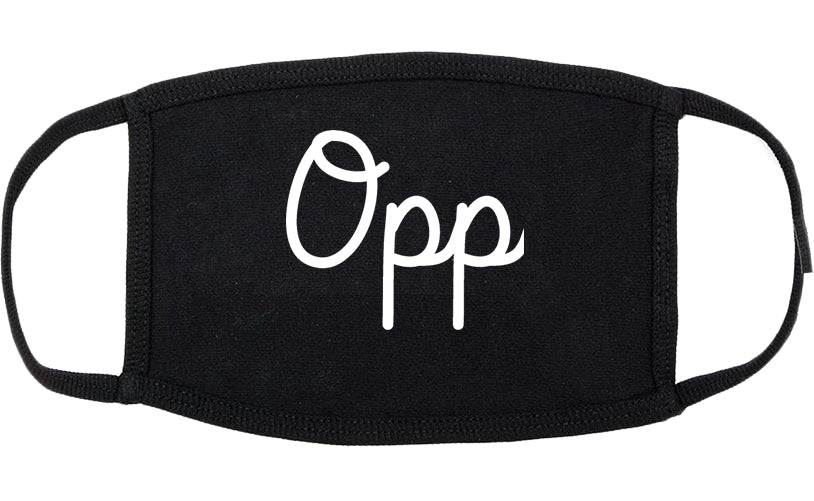 Opp Alabama AL Script Cotton Face Mask Black
