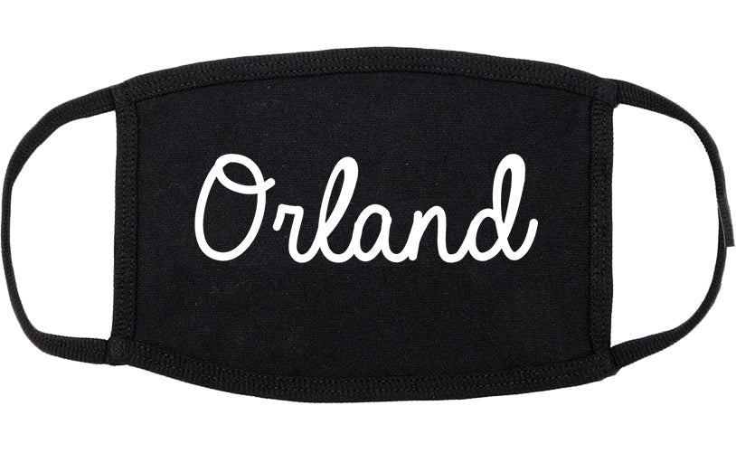 Orland California CA Script Cotton Face Mask Black