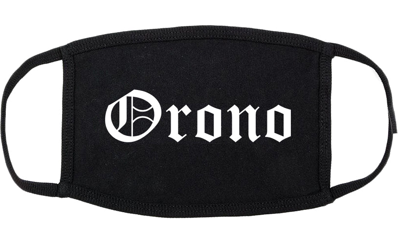 Orono Minnesota MN Old English Cotton Face Mask Black