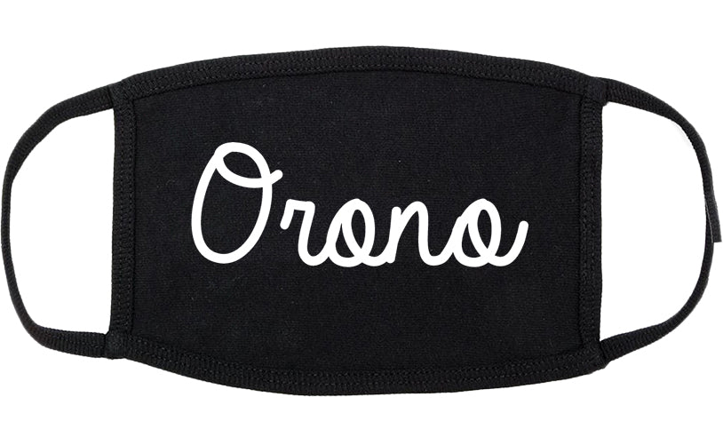 Orono Minnesota MN Script Cotton Face Mask Black