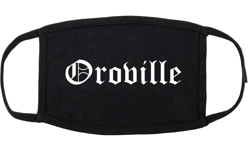 Oroville California CA Old English Cotton Face Mask Black