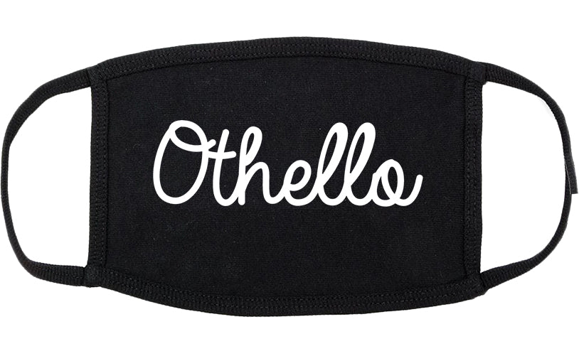 Othello Washington WA Script Cotton Face Mask Black