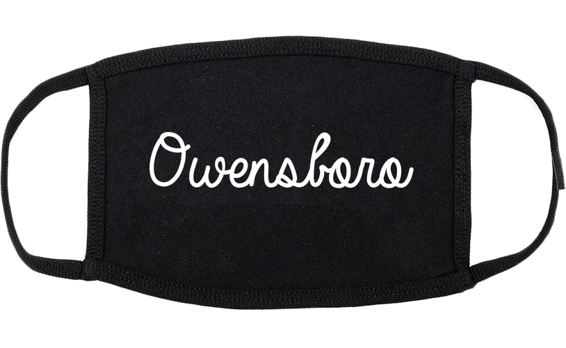 Owensboro Kentucky KY Script Cotton Face Mask Black
