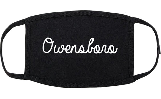 Owensboro Kentucky KY Script Cotton Face Mask Black