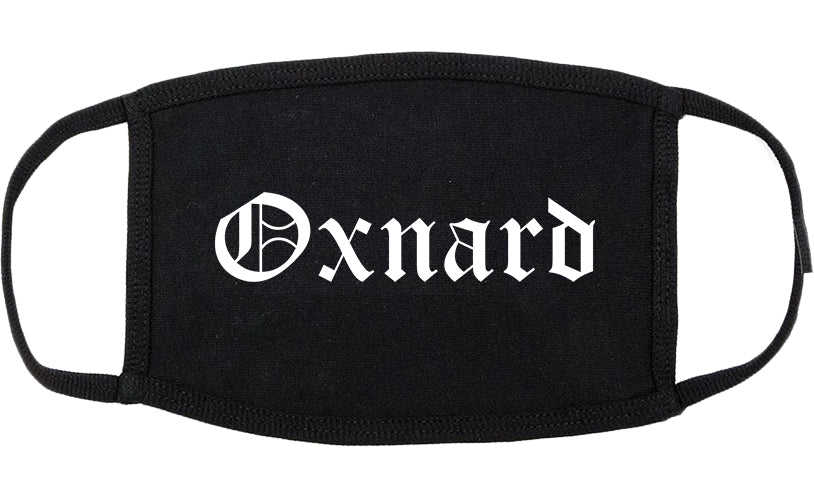 Oxnard California CA Old English Cotton Face Mask Black