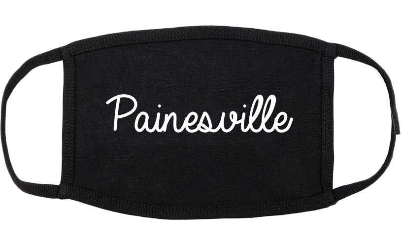Painesville Ohio OH Script Cotton Face Mask Black