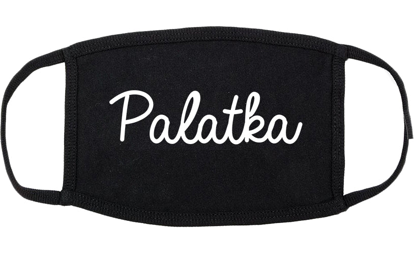 Palatka Florida FL Script Cotton Face Mask Black