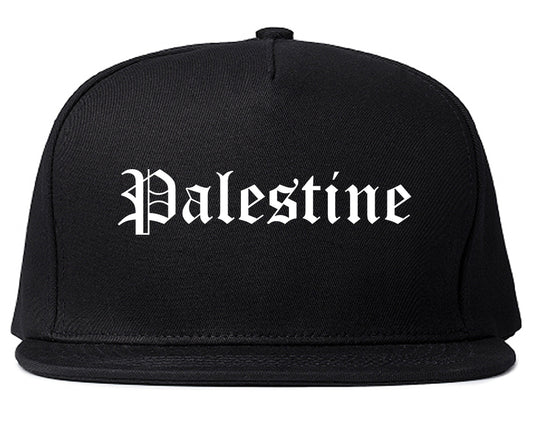 Palestine Texas TX Old English Mens Snapback Hat Black