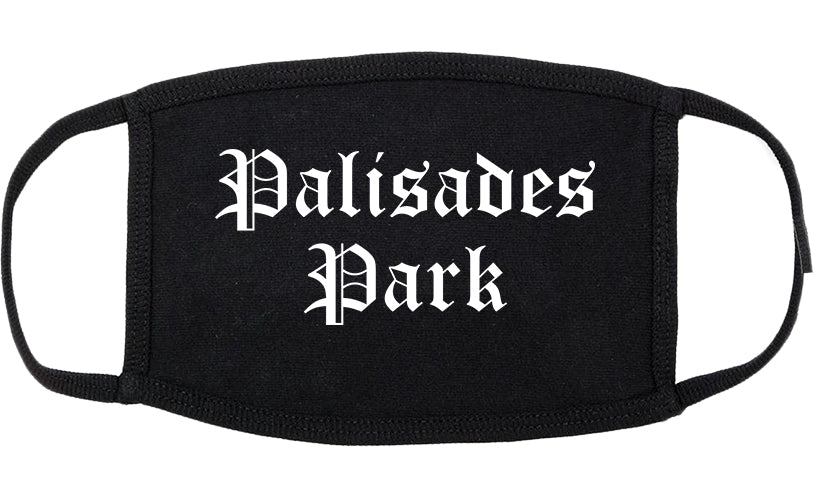 Palisades Park New Jersey NJ Old English Cotton Face Mask Black